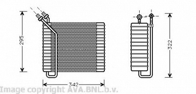 AVA QUALITY COOLING vov025 -  Испаритель, кондиционер